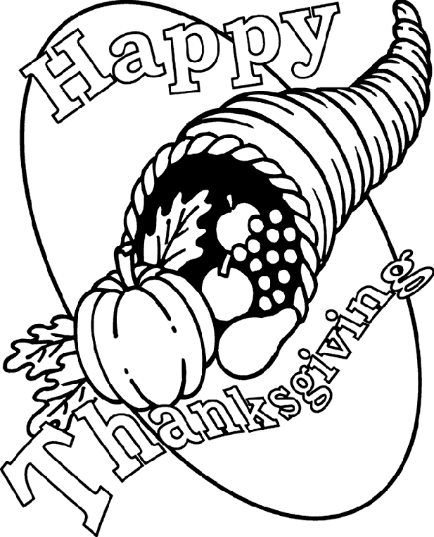 Thanksgiving Cornucopia Coloring Page | crayola.com